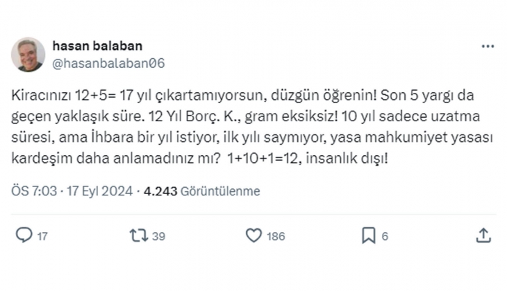 Kiracınızı 12+5= 17 yıl evden çıkartamıyorsunuz!