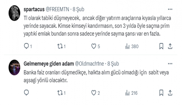 Gayrimenkul fiyatları düşecek mi? Vatandaşlar ne bekliyor?