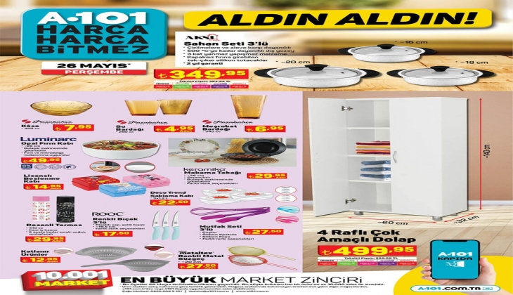 A101 26 Mayıs kataloğu yayınlandı! İşte yeni gelecek ürünler!