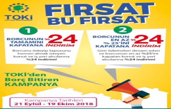 TOKİ’den 2018 de ikinci indirim kampanyası!