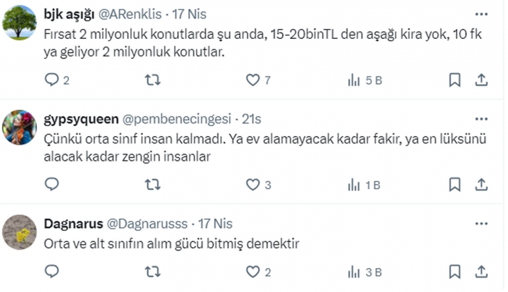 2-5 milyon TL lik konutlar yavaş, 10 milyon TL lik konutlar daha hızlı satılıyor! Bunun sebebi ne? 