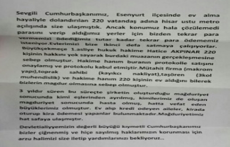 Makrom mağdurlarından Cumhurbaşkanı Erdoğan a 2. mektup!