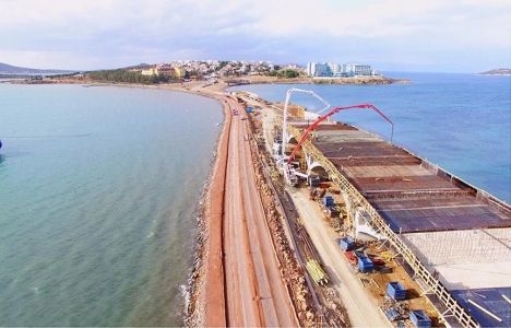 Ayvalık Cunda Köprüsü'nde inşaat sürüyor!