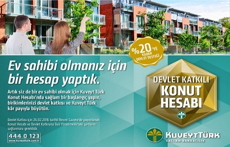 Kuveyt Türk’ten devlet katkılı konut hesabı!