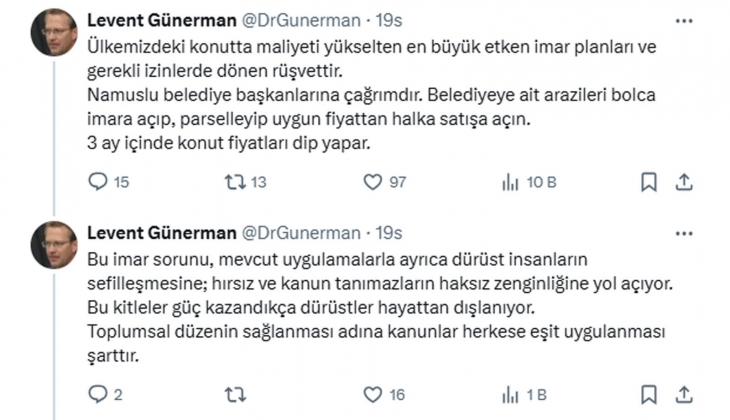 Belediyelere ait arsalar uygun fiyattan halka satışa açılırsa, konut fiyatları dip yapar!