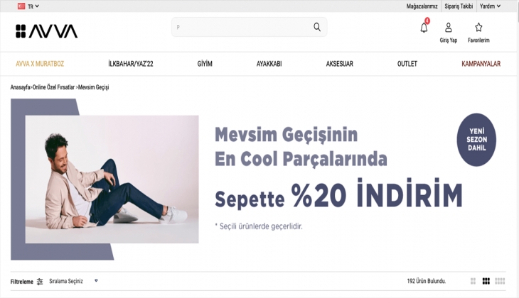 Avva mevsim geçişlerinin en cool parçalarını sizlere sunuyor. Üstelik sepette yüzde 20 indirim. 8 Eylül 2022 fiyatları