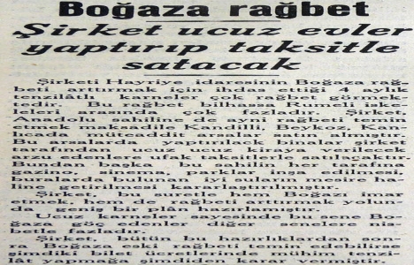 1936 yılında Şirketi Hayriye Boğaziçi nde taksitle ev satacak!