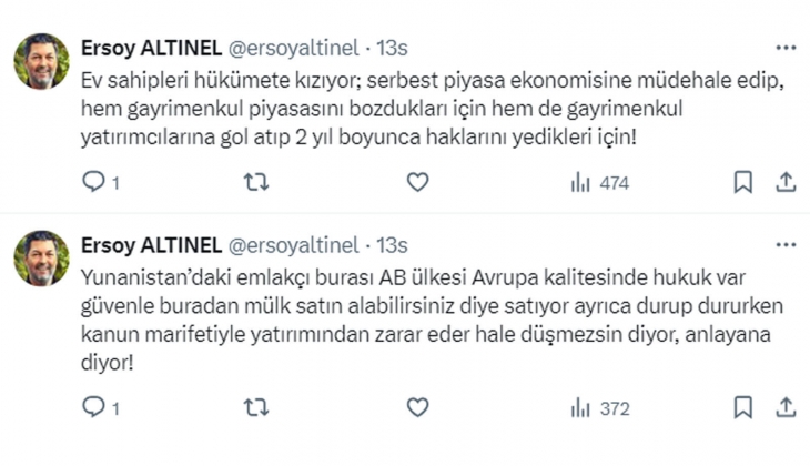  Kimse keyfinden kiracı olmuyor, ama keyiften ev alıp yatırım yapılıyor dendi: Ev sahiplerinden tepki gecikmedi!