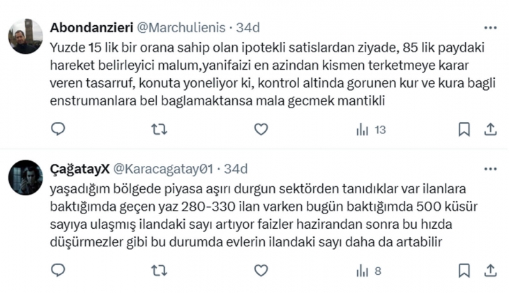 Kredi yapılandırma düşüncesi ve kira çarpanlarındaki düşüş ipotekli konut satışlarını yükseltiyor! 
