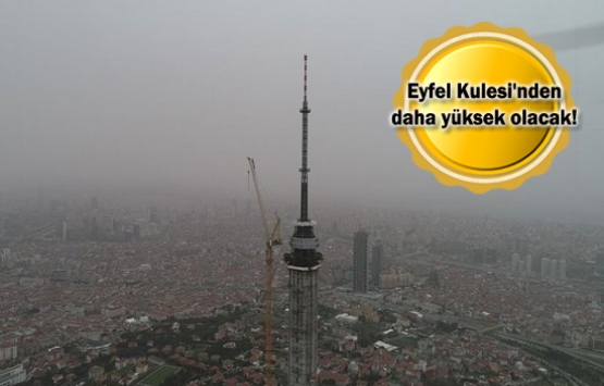 Çamlıca TV-Radyo Kulesi'nde son durum havadan görüntülendi!