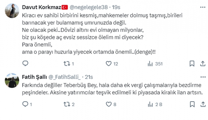Tebernüş Kireçci sordu: Parasını dolara, avroya veya altına yatırmayıp konutu tercih edenler ne suç işledi?