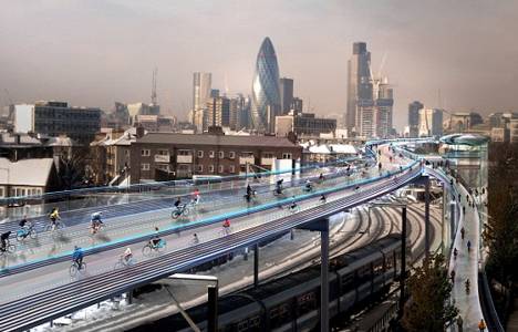 Londra'da otoyolların üzerine 217 kilometrelik bisiklet yolu inşa edilecek!