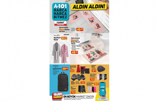 A101 aldın aldın online 3 Şubat kataloğu! Muhteşem fırsatlar sizi bekliyor!