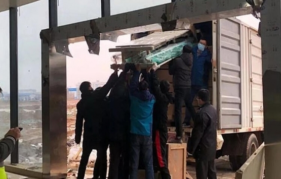 Çin de inşa edilen coronavirüsü hastanesi 2 günde açıldı!