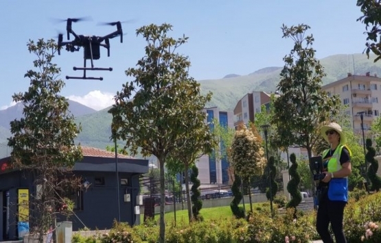 Bursa'da kaçak yapıya havadan takip!