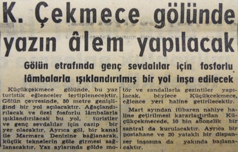 1958 yılında Küçükçekmece Gölü'nde alem yapılacakmış!