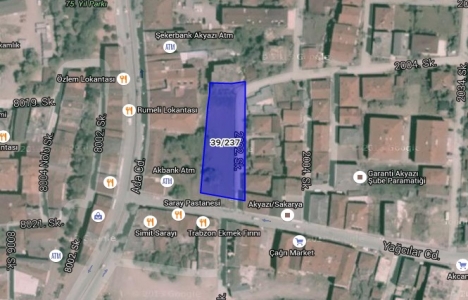 Akyazı Bölge Otopark Alanı için acele kamulaştırma!