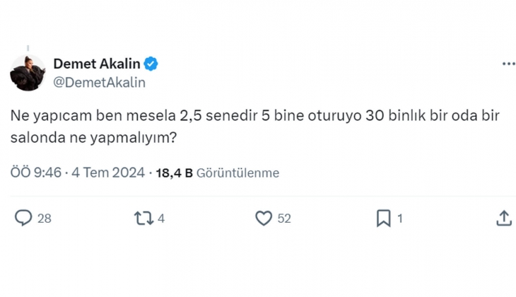 Demet Akalın: Kiracım 2.5 yıldır 30 bin TL lik evde 5 bin TL ye oturuyor, ne yapacağım ben? 