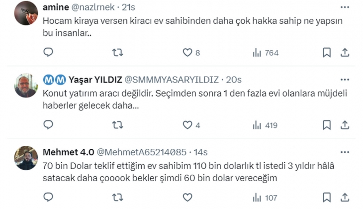 Tebernüş Kireçci sordu: Parasını dolara, avroya veya altına yatırmayıp konutu tercih edenler ne suç işledi?