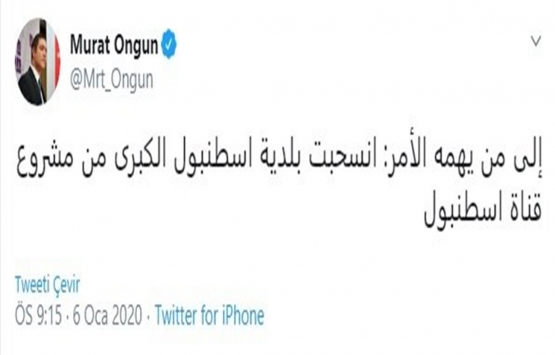 Kanal İstanbul için Arapça tweet atışması!