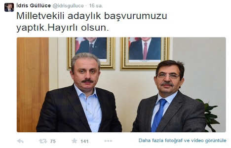 İdris Güllüce milletvekili aday adaylığı başvurusunu yaptı!