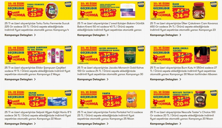 Şok Market 25 TL ve Üzeri Alışveriş İndirimleri! Şok Market Mayıs indirimli fiyat listesi