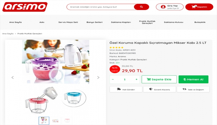 Arsimo mutfak ve banyo ürünlerinde inanılmaz fırsat. İşte 16 Eylül 2022 fiyat listesi