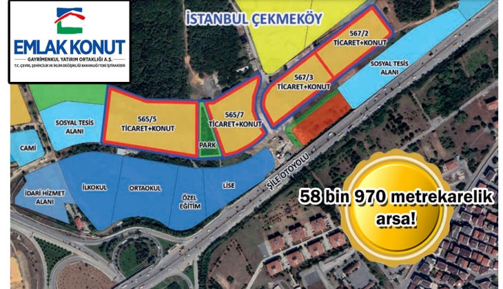 Emlak Konut GYO Çekmeköy Taşdelen arsası için imzalar atıldı!