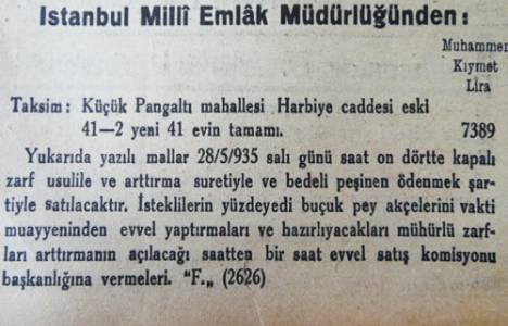 1935 yılında Harbiye Caddesi'nde bir ev 7.389 liraymış!