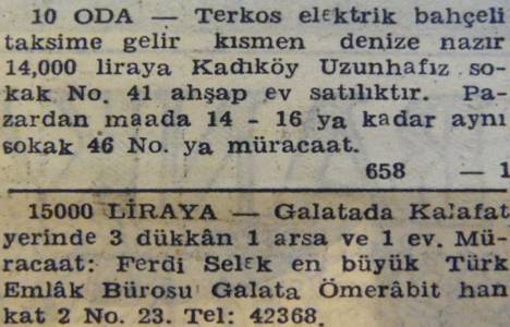 1946 yılında Kalamış ta 755 metrekare arsa 14 bin liraya satılacakmış!
