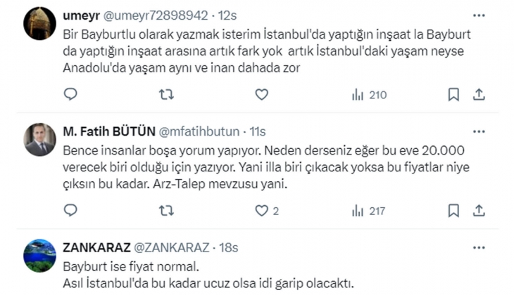 Analist Tardu Barlas: Bayburt ta 3+1 ev kirasının 20.500 TL olması bir tek bana mı garip geliyor?