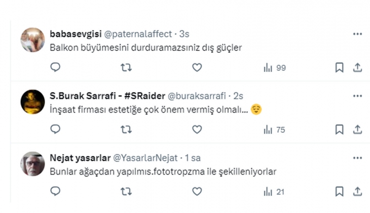 Binalarda her katta büyüyen balkon yapılır mı? İşte örneği! 