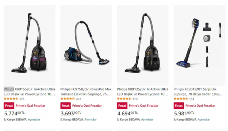 Philips elektrik süpürgelerinde Prime’a Özel Fırsatlar başladı! İşte Amazon 2 Kasım fiyat listesi!