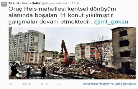 Esenler Oruç Reis Mahallesi nde yıkım başladı!