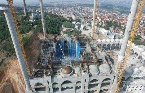 Çamlıca Camii’nde kubbenin yapımına başlandı!
