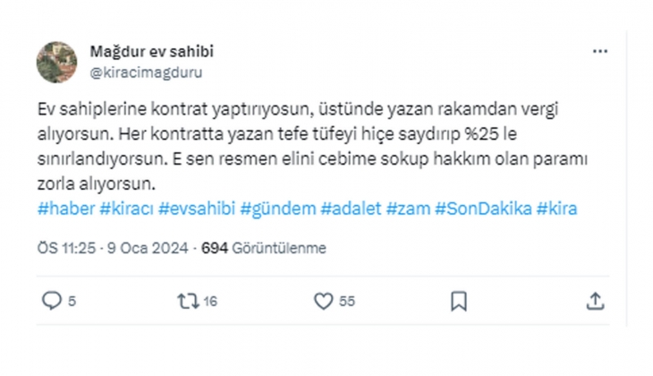 Mağdur ev sahiplerinden vergi tepkisi: TEFE TÜFE hiçe sayılıyor, yüzde 25 ile sınırlandırılıyor!