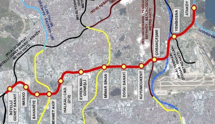 Ataköy-İkitelli metrosu nerelerden geçecek? Ataköy-İkitelli metro durak isimleri...