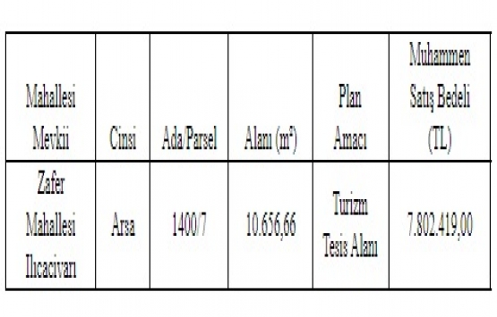 Bergama Belediyesi nden 7.8 milyon TL ye satılık arsa!