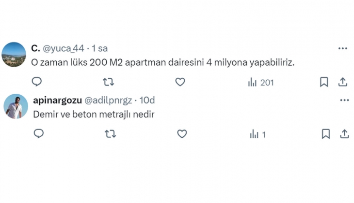 200 metrekarelik villanın arsa hariç toplam maliyeti 4.3 milyon TL!