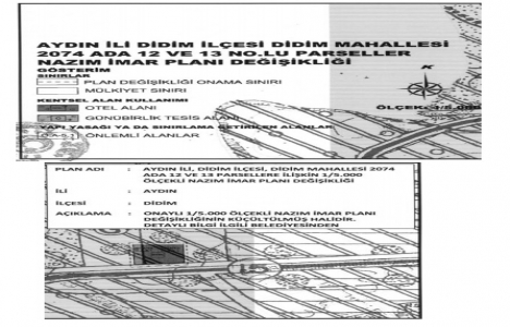Aydın Didim de imar planı değişikliği onaylandı!