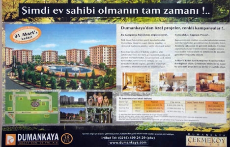2002 yılında Dumankaya Çekmeköy Evleri satışa sunulmuş!