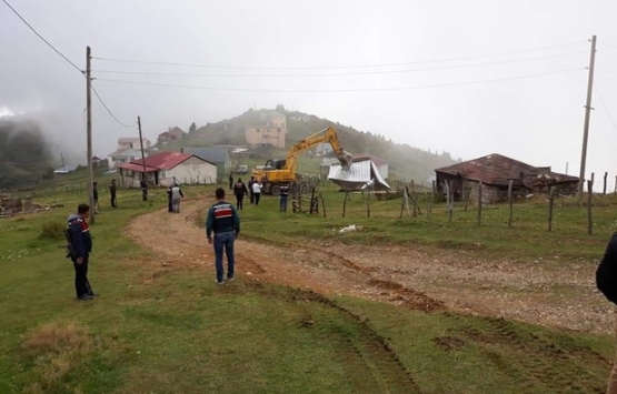 Trabzon Sis Dağı Yaylası’nda yıkımlar devam ediyor!