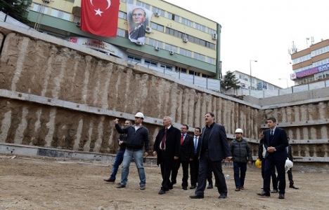 Isparta'da 3 katlı otopark inşaatının ilk katı tamamlandı!