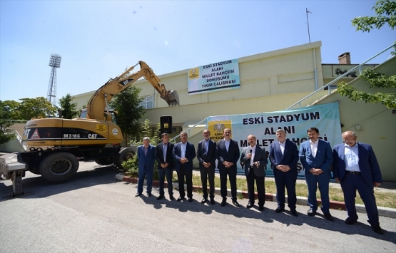 Konya da Millet Bahçesi için ilk yıkım başladı!