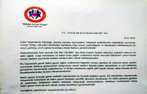 Ispartakuleliler sağlık tesisi istiyor!