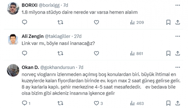 İstanbul da stüdyo daire parasına, Norveç te dubleks ev!