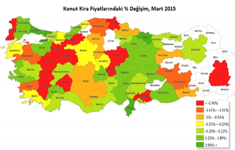 Türkiye konut fiyat endeksleri 2015 Mart ayı sonuçları açıklandı!