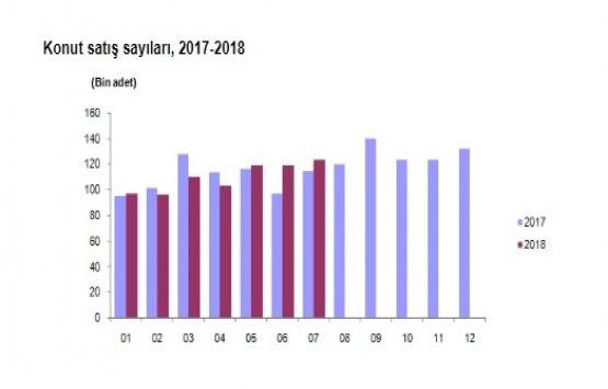 2018 Temmuz da 123 bin 878 konut satıldı!