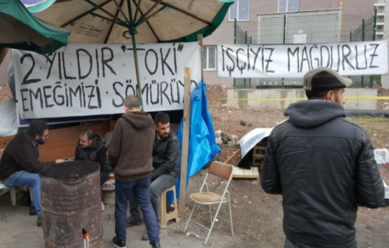 Ankara'da TOKİ inşaatında eylem!