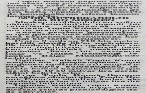 1983 yılında Halkalı Toplu Konut Projesi inşaat safhasına gelmiş!